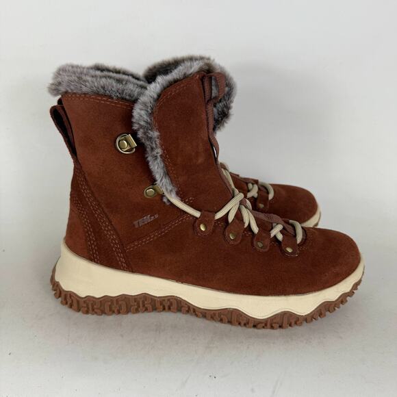 L.L.Bean Day Venture Snow Boots Womens 6.5 Brown Suede Lined Lace-Up Ankle - Picture 2 of 10